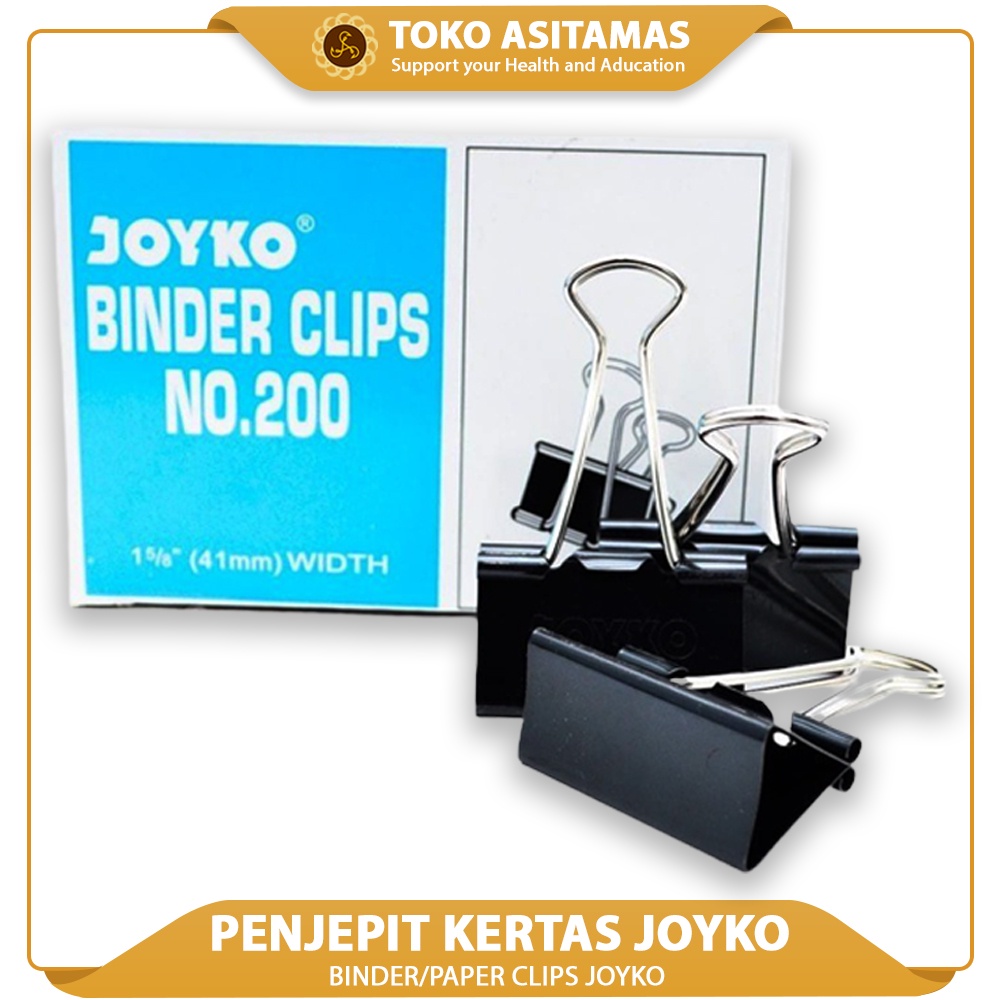 

Binder Clips Merk Joyko / Kenko Papper Clip Hitam Klip Penjepit Kertas Semua Ukuran