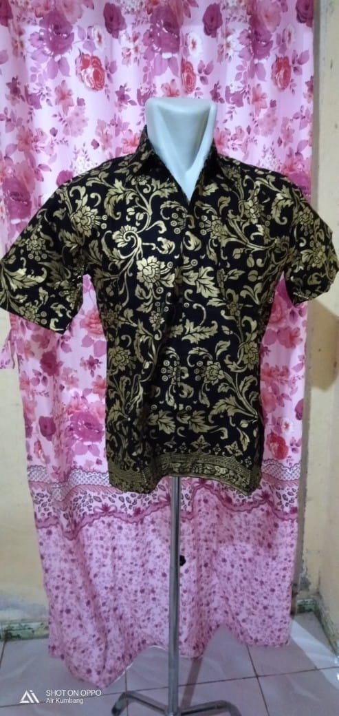 Batik Couple Keluarga Sania Ruffle Ori Ndoro Jowi Dnt Motif Bakung