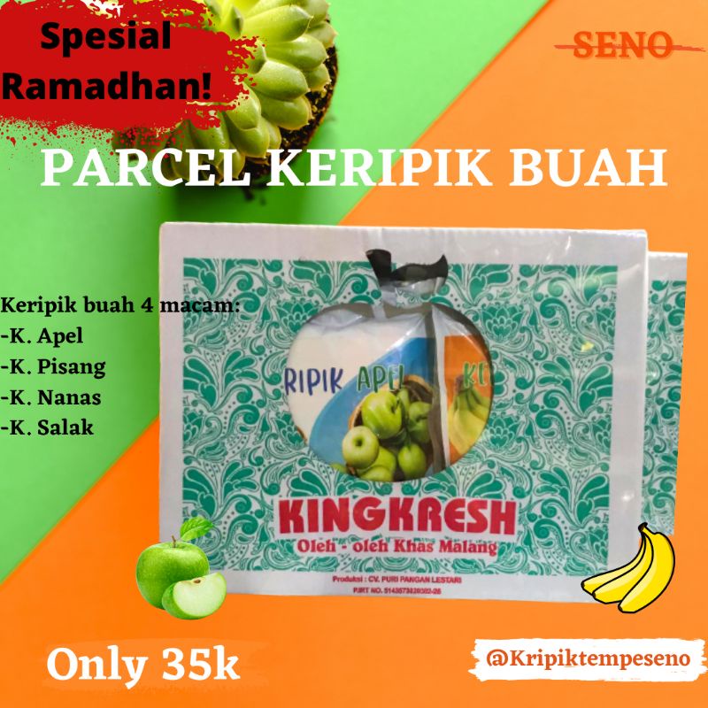 

parcel Keripik buah isi 4 aneka rasa buah