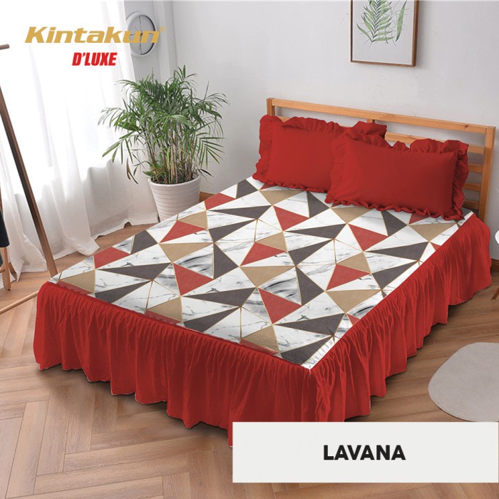 Sprei Kintakun Sprei D'Luxe Rumbai Nirmana Edition Uk. 180x200 cm - Lavana(S3L5) ORIGINAL Sprei Terl