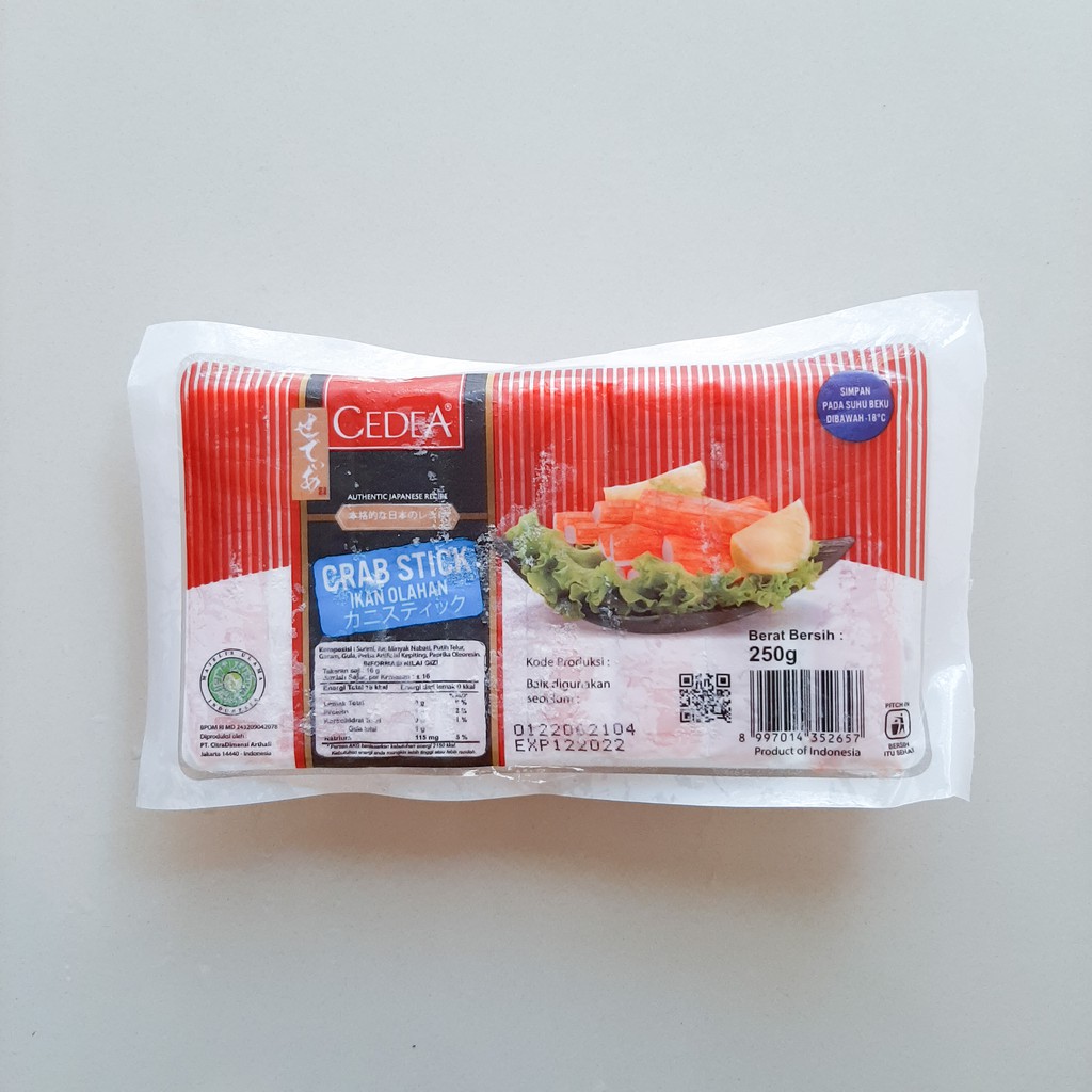 

Cedea Crab Stick 250gr Frozen Food Beku Stik Kepiting