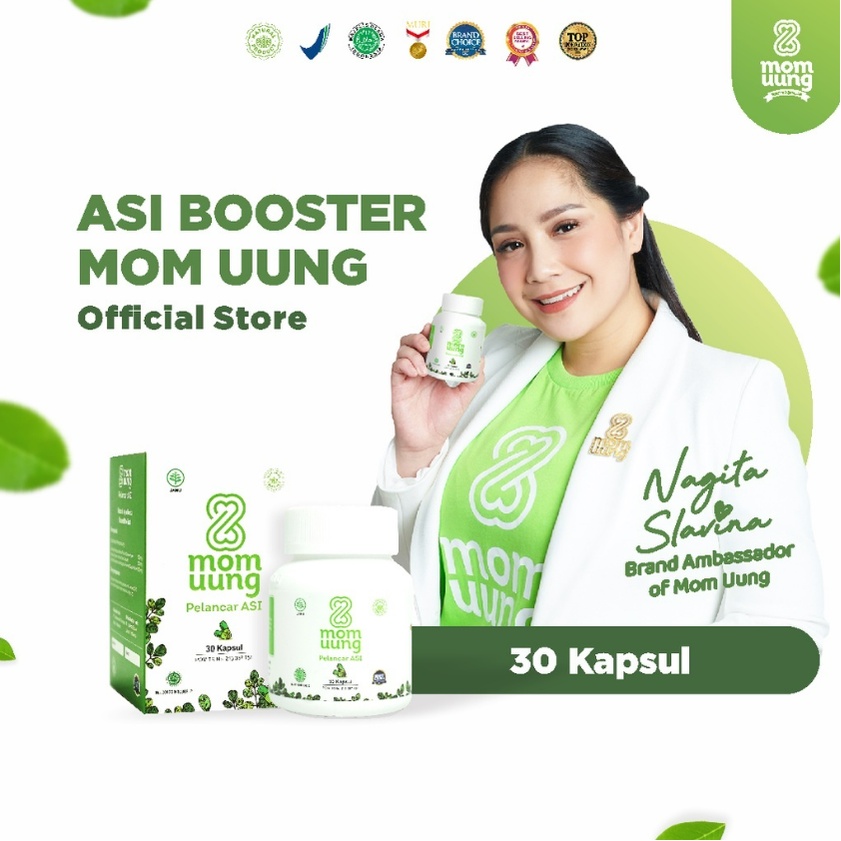 MOM UUNG Asi Booster Nipple Cream Natural Kapsul Pelancar Asi Halal BPOM 30 Kapsul dan 60 Kapsul Cookies Mom Uung Nipple Cream SBC CBKS