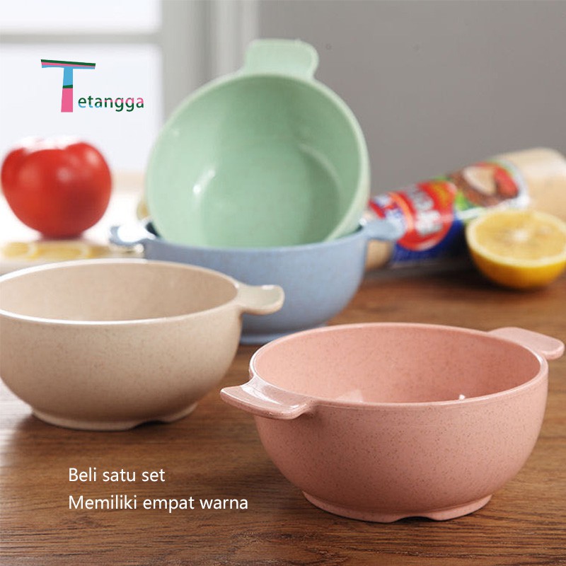 Set Mangkuk Tempat Makan Anak - Wheat Straw Character Bowl for Toddler Mangkuk Binaural VS-13