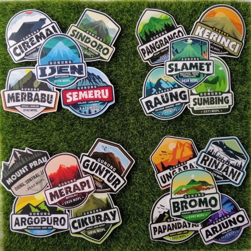 sticker gunung waterproof - stiker Outdoor gunung Indonesia anti air