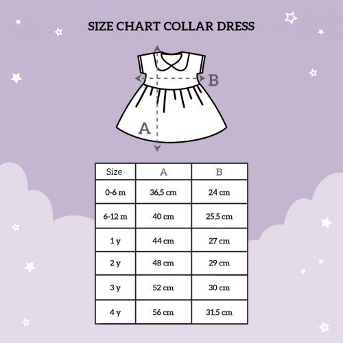 Little Palmerhaus COLLAR Dress / Dress Pakaian Anak Perempuan / Terusan Cewe