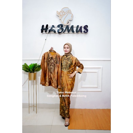 couple kaftan jumputan palembang asli sutra silk