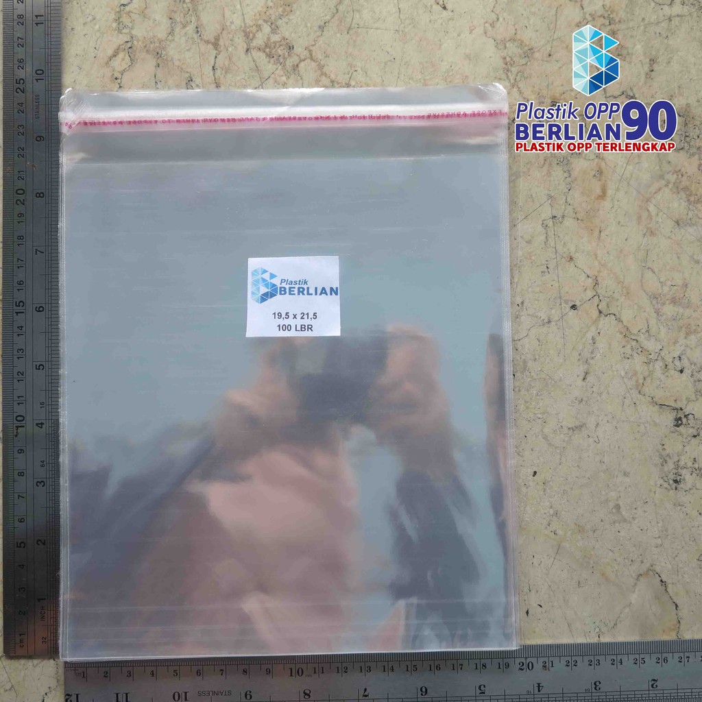 

19,5X21,5 CM PLASTIK OPP (SEAL/LEM) TEBAL 20 MIC ASLI / PLASTIK KEMASAN