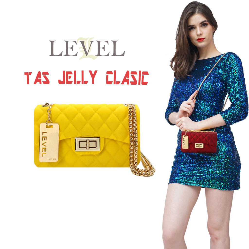 TAS LEVEL JELLY MATTE CLASIC MAXI KOTAK FASHION BATAM 