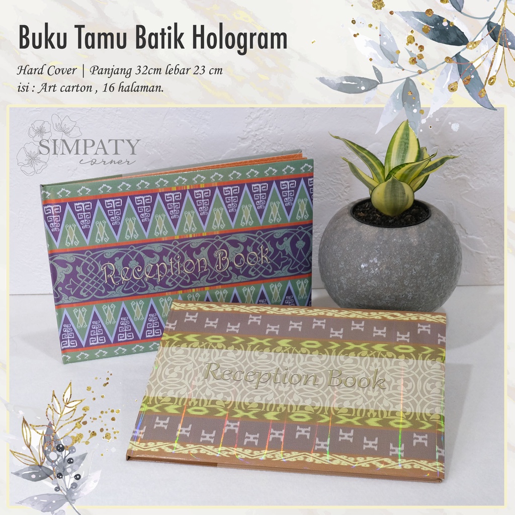 

Buku Tamu / Guest Book / Buku Tamu Batik Hologram Simpaty