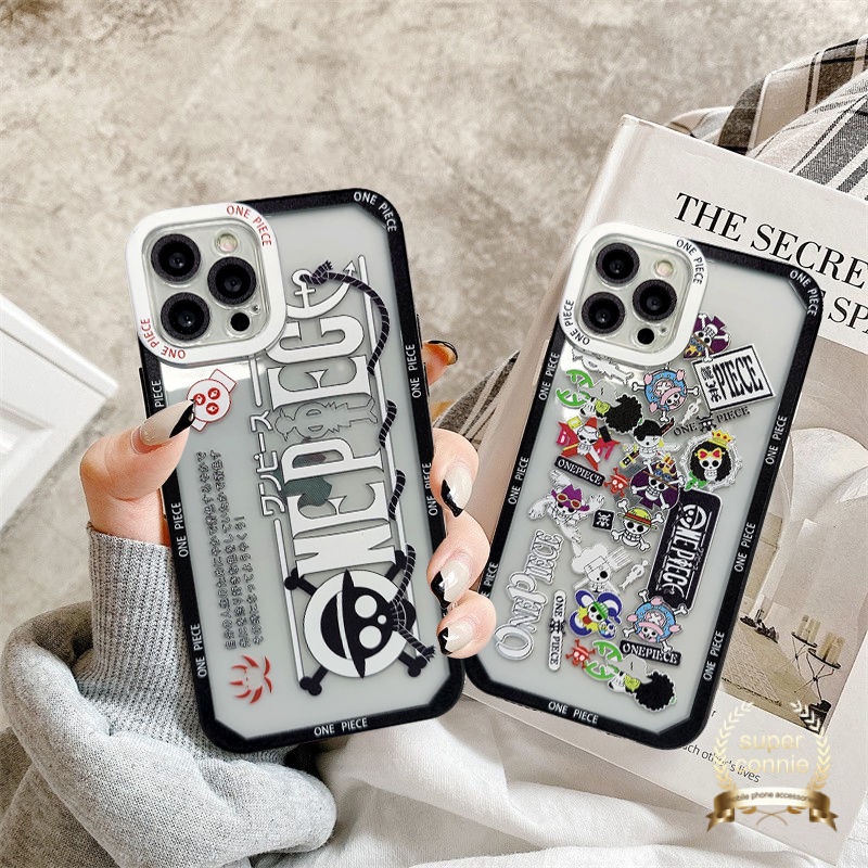 IPHONE Casing Ponsel Tpu Lembut Anti Jatuh Untuk Iphone14 11 12 13 pro Max X XS Max XR 7 8 6s 6 plus Se2020 Transparan Kartun One Piece Shockproof Case Cover
