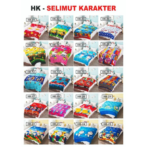 Selimut Bulu Karakter Lucu / Selimut Bulu Karakter Murah
