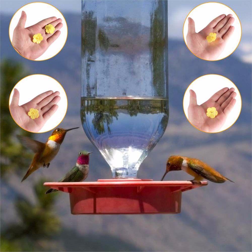 Rebuy Hummingbird Feeding Port Bentuk Bunga Air Untuk Hummingbird Feeder Drinker Perlengkapan Burung