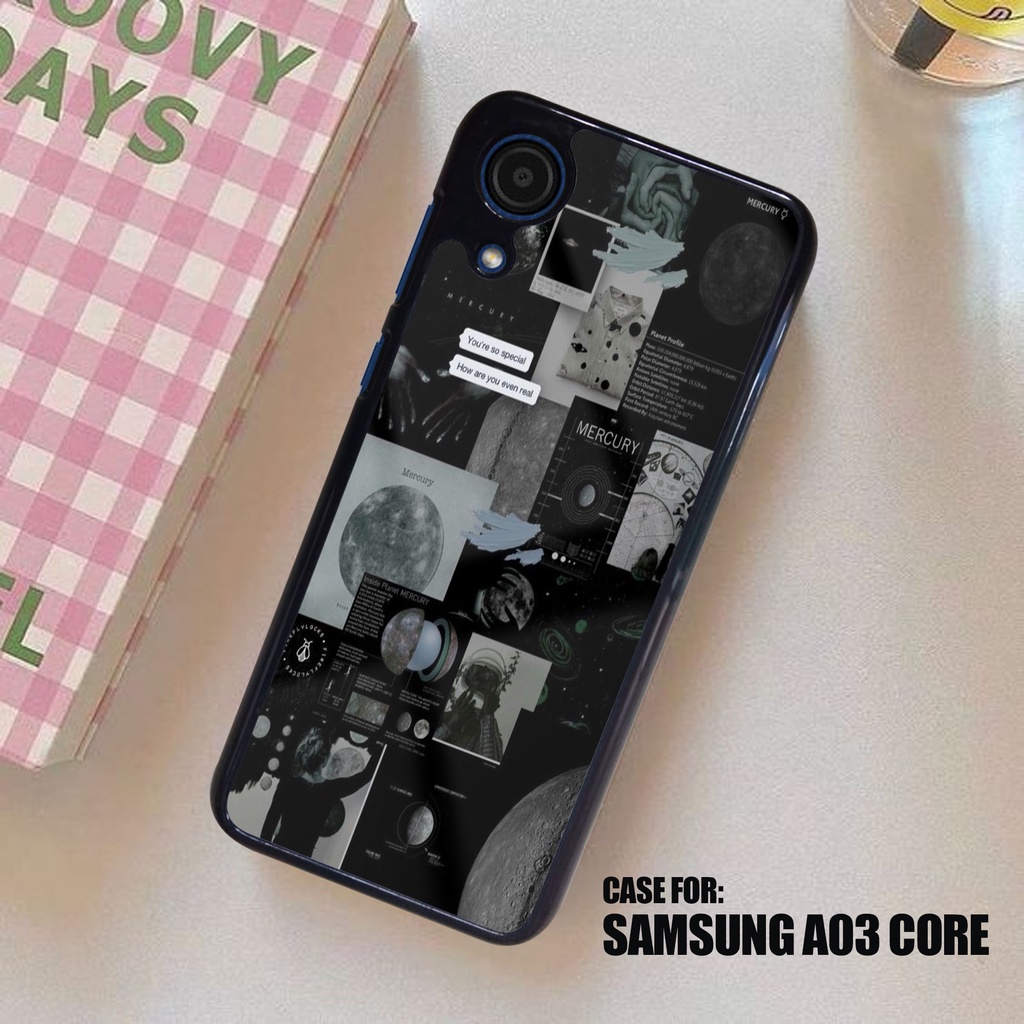 Casing Samsung A03 Core Case Hp Motif BLACK AESTHETIC Hardcase 2D Glossy