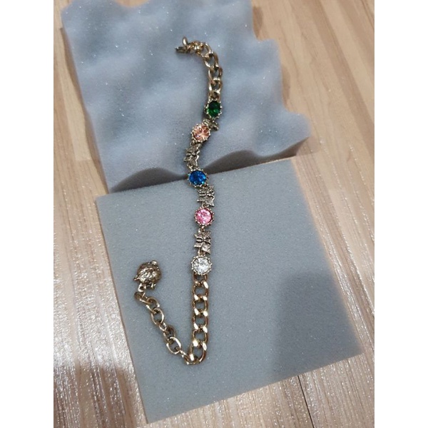 Gelang perak Bakar mata kilau Premium Quality Anti karat anti alergi Mata kilau 8272