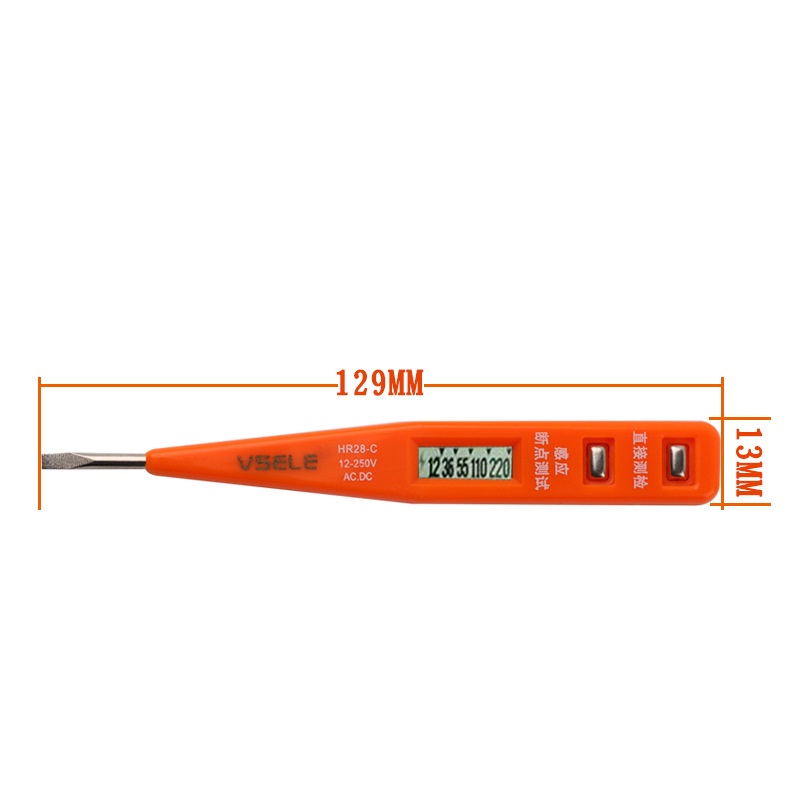 [BISA COD] DIGITAL TEST PEN TES PEN TESPEN DIGITAL 12-250V AC DC DENGAN DISPLAY