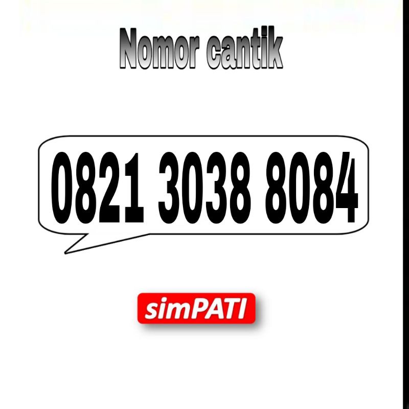 nomer cantik nomor kartu perdana Telkomsel simpati 821 2130 1303 3038 3880 8808 8084