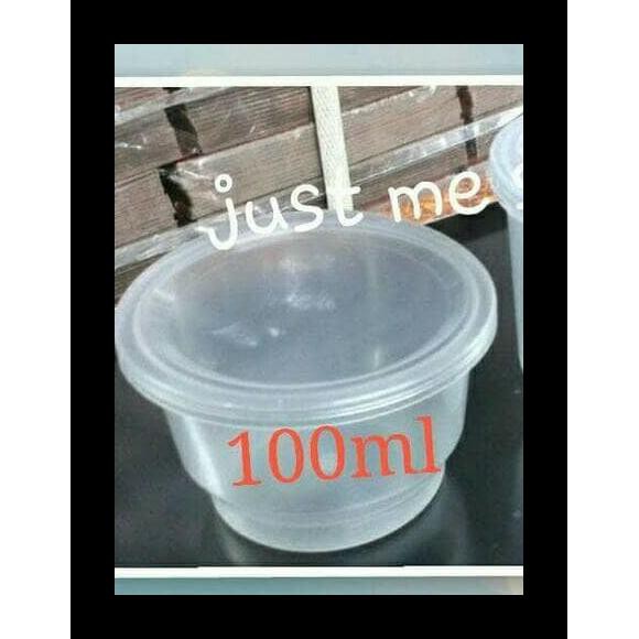 | Cup Plastik, Gelas Rujak,Wadah Puding,Free Tutup,Tempat Es Krim 100Ml |