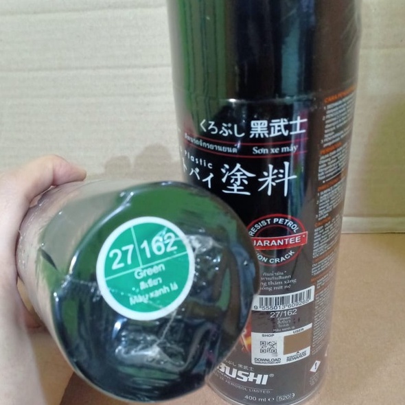 New Samurai Paint Kurobushi Cat Semprot Pilox Pilok - 162 Green / HIjau Glossy (400ml)