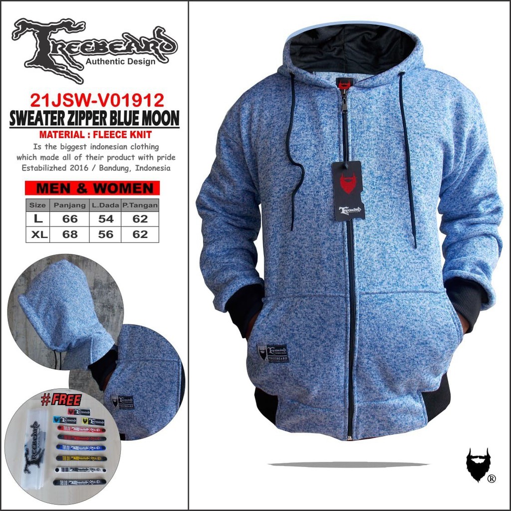 [COD] JAKET TREEBEARD HOODIE POLOS ZIPPER PREMIUM / JAKET DISTRO / JAKETPOLOS