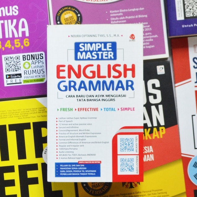 PAKET 2 BUKU SMART MASTER ENGLISH VOCABS & SIMPLE GRAMMAR Mudahnya Belajar Vocabulary Inggris-SIMPLE GRAMMAR SAJA