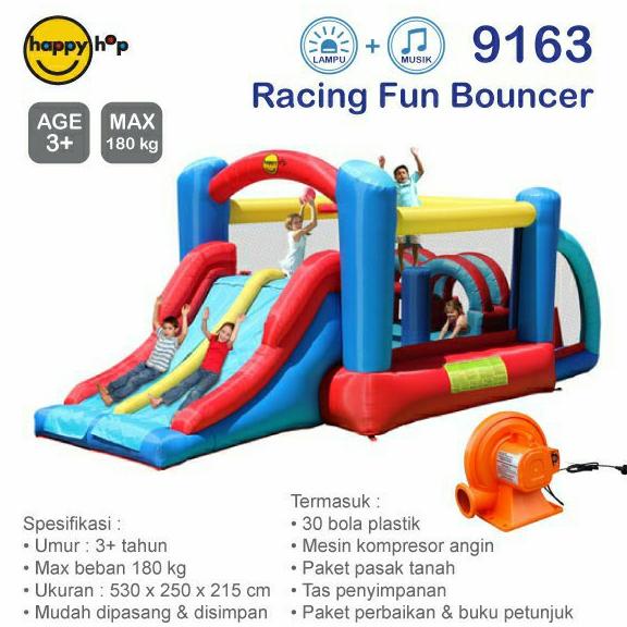 Happy Hop 9163 Racing Fun Bouncer Rumah Balon Trampolin