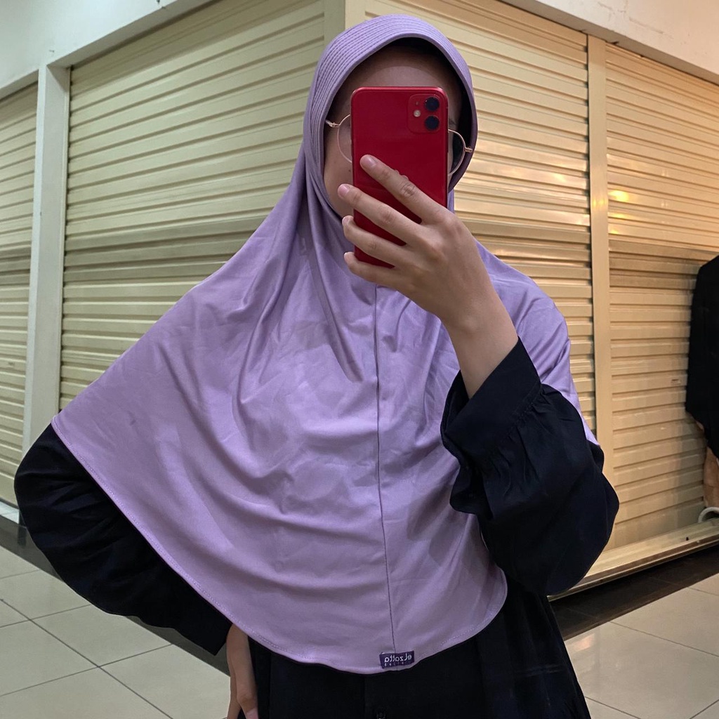 BERGO ELZATTA KERUDUNG HIJAB JILBAB KRUDUNG BERGO INSTAN  LANGSUNG POLOS PUTIH HITAMELZATA ZARIA CASUAL ELZATTA-Lavender - 622