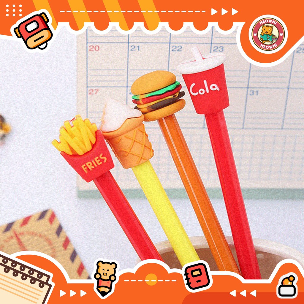 

Pulpen Hamburger Fast Food PN0351 Bolpen Pena Karakter Gel 0.5mm