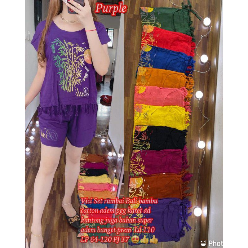 Setelan Baju Bali Rumbai