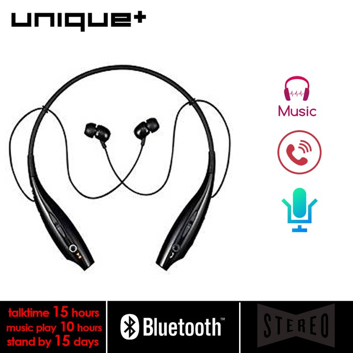 Terbaru Unique Headset Bluetooth Similar LG Tone HBS 730   Headset HBS 730   Hitam .