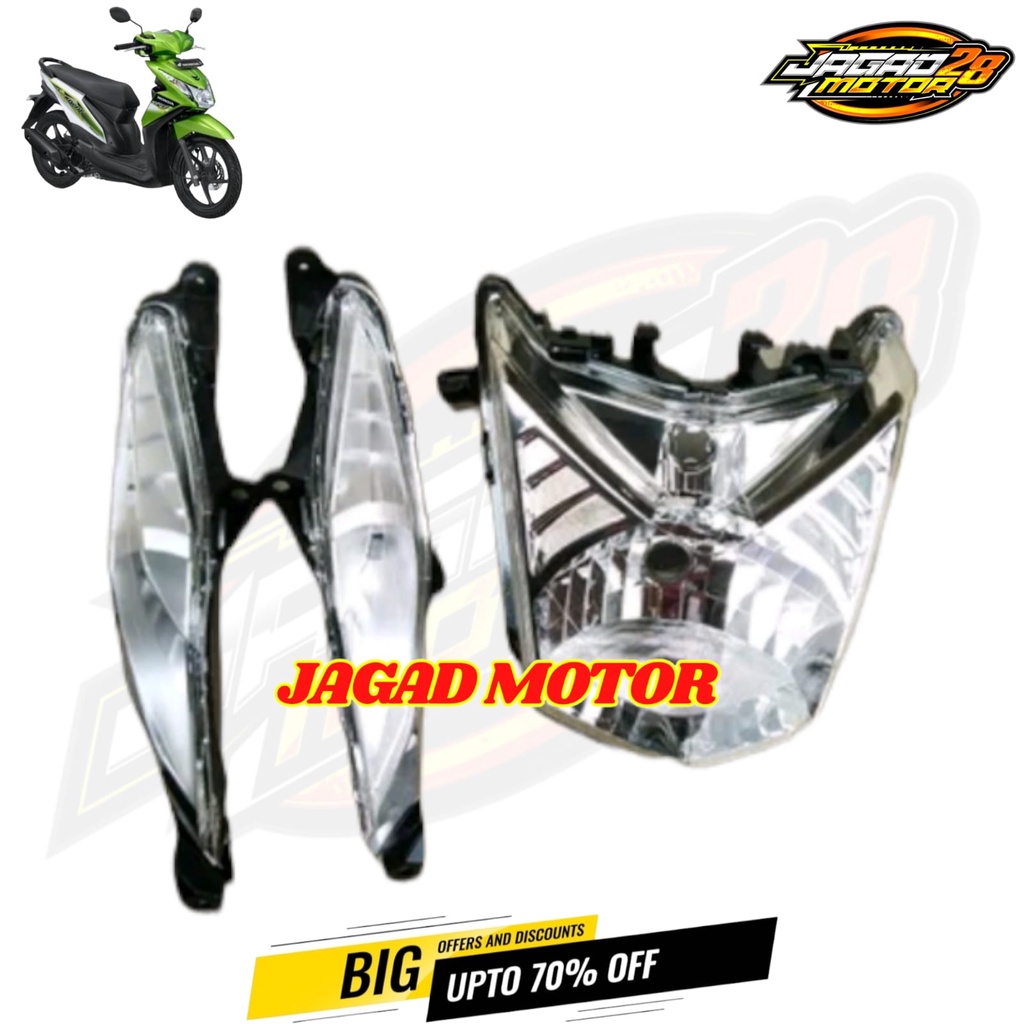 Lampu Depan Set Sen Depan Beat Fi 2012 2013 2014 2015 / Lampu depan dan Sen Depan Beat Fi 2012 2013 2014 2015 / Reflektor Lampu Depan Plus Sen Depan Beat Fi 2012 2013 2014 2015 / Replektor Lampu Depan dan sein Depan Beat Fi 2012 2013 2014 2015