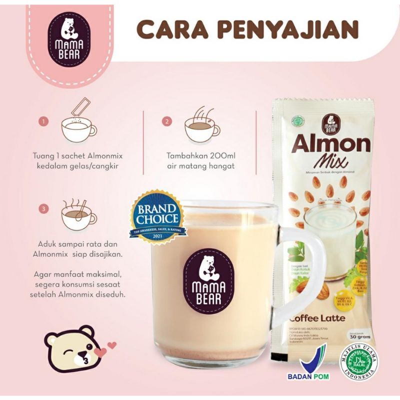 Mama Bear ASI Booster Almon Mix Plus Daun Katuk / Minuman Pelancan ASI