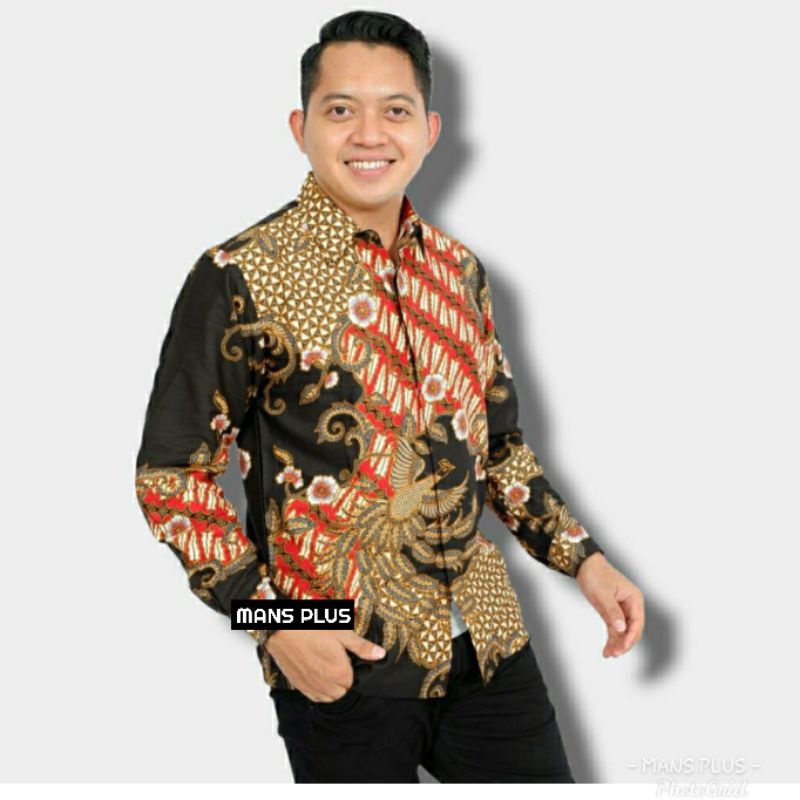 [FULL FURING] Kemeja Batik Pria Furing Big Size XXL Premium Lengan Panjang Atasan Baju Hem Pria Batik Jumbo Modern Ukuran Besar FR1