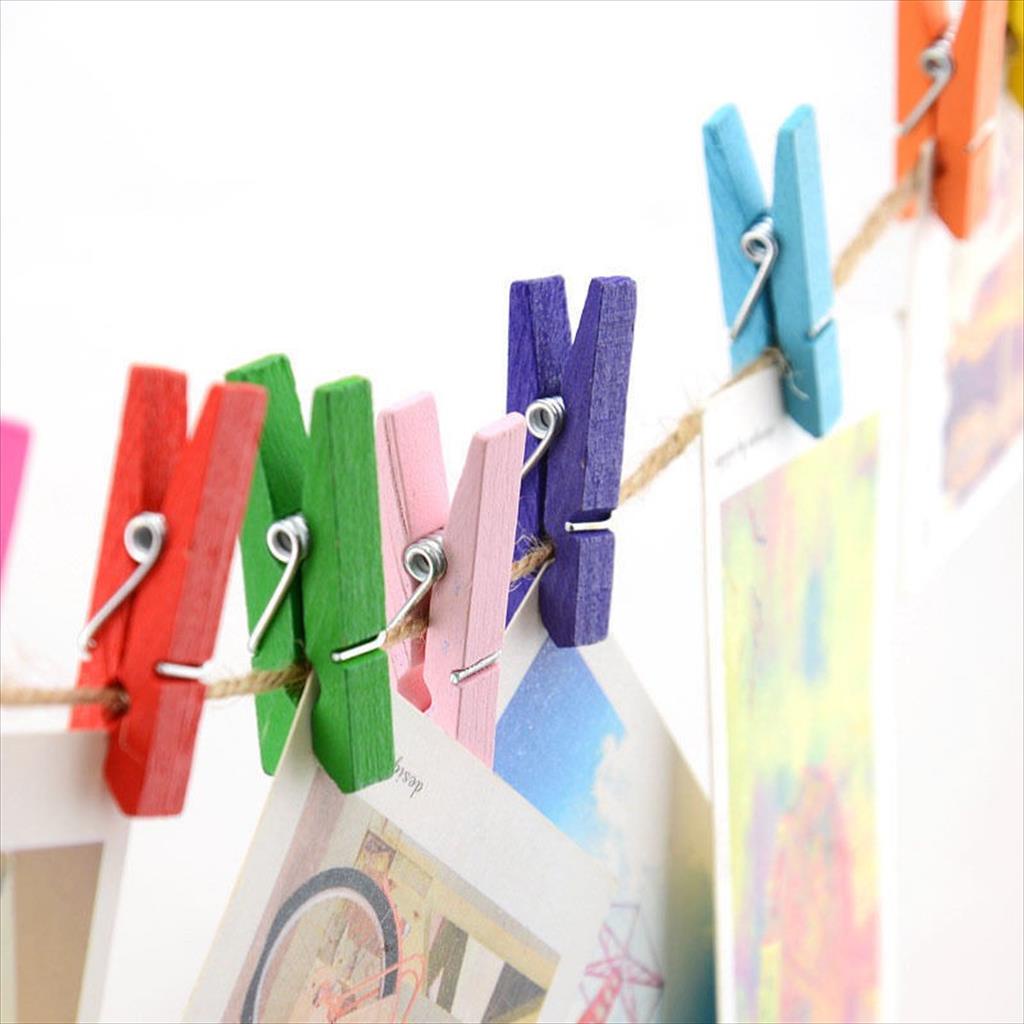 MJS 170 - wooden clip warna/ jepitan foto mini 3,5