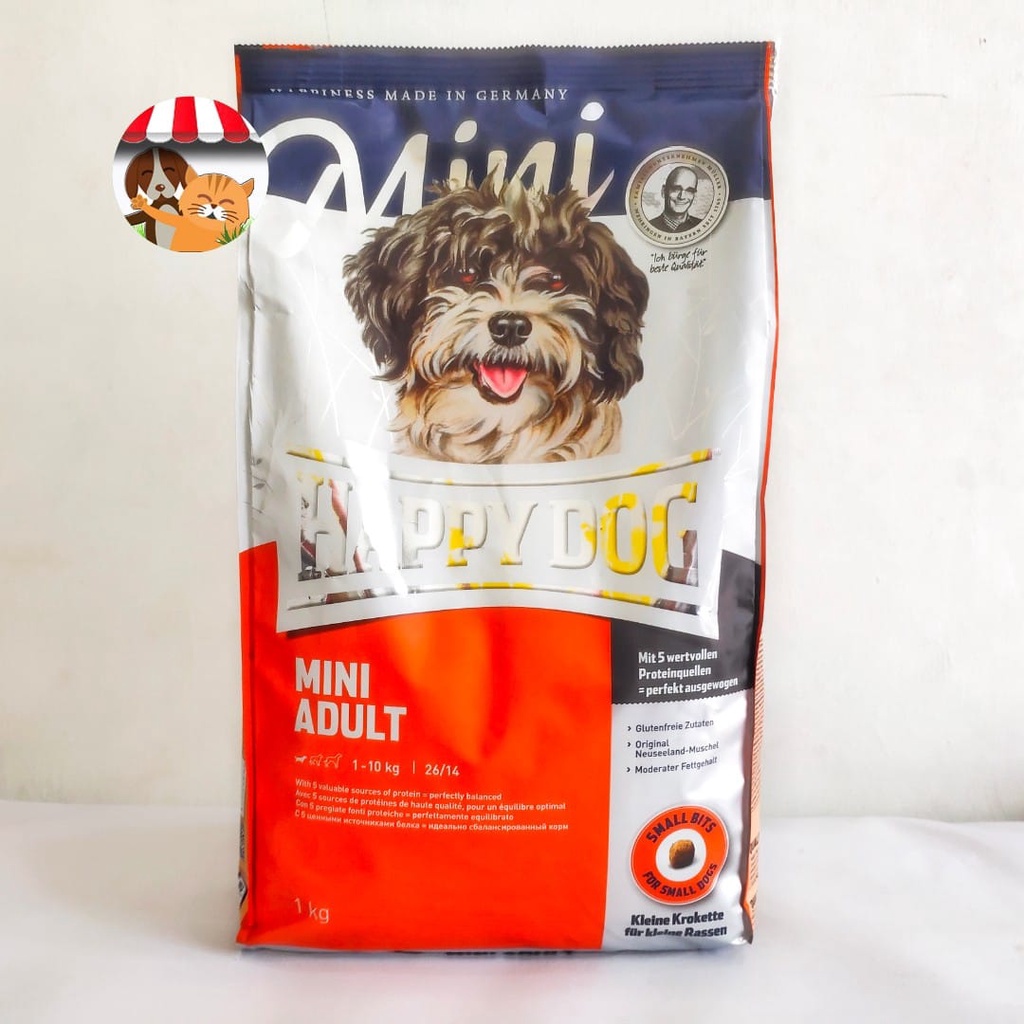 Happy Dog Supreme Mini Adult 1kg - Makanan Anjing Dog Food