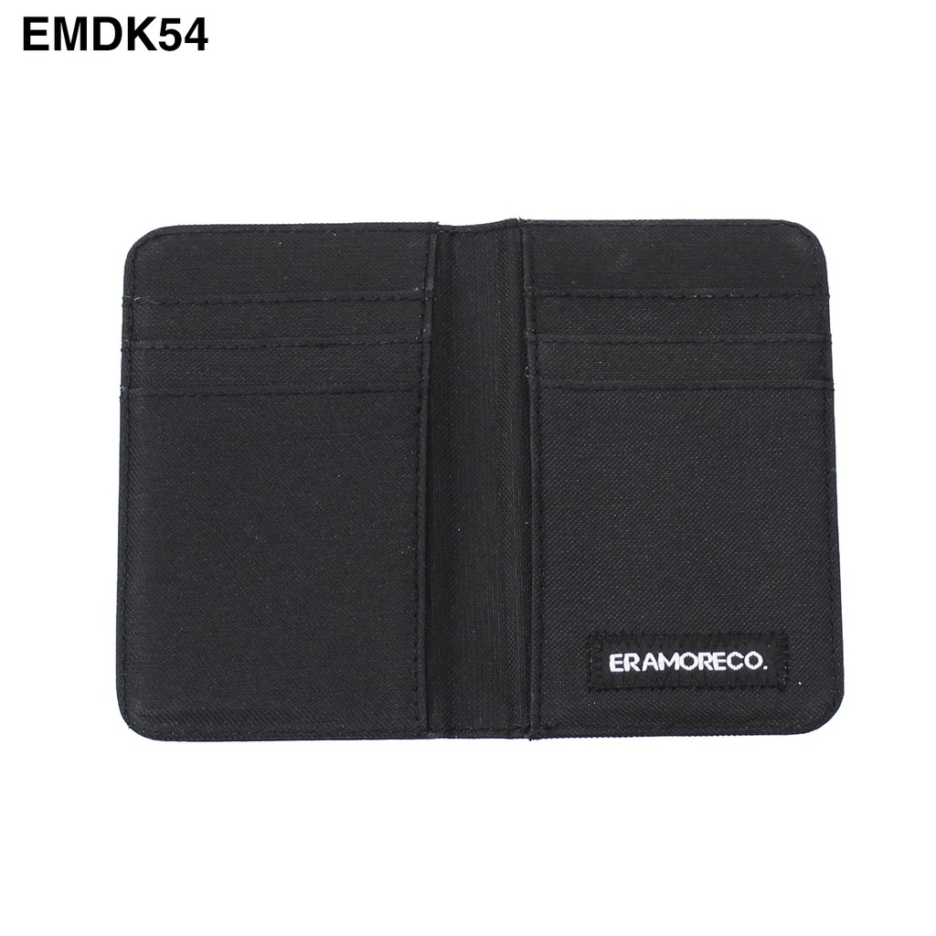 Dompet Kartu Pria Wanita card holder model slim slot vertical hitam EMDK54