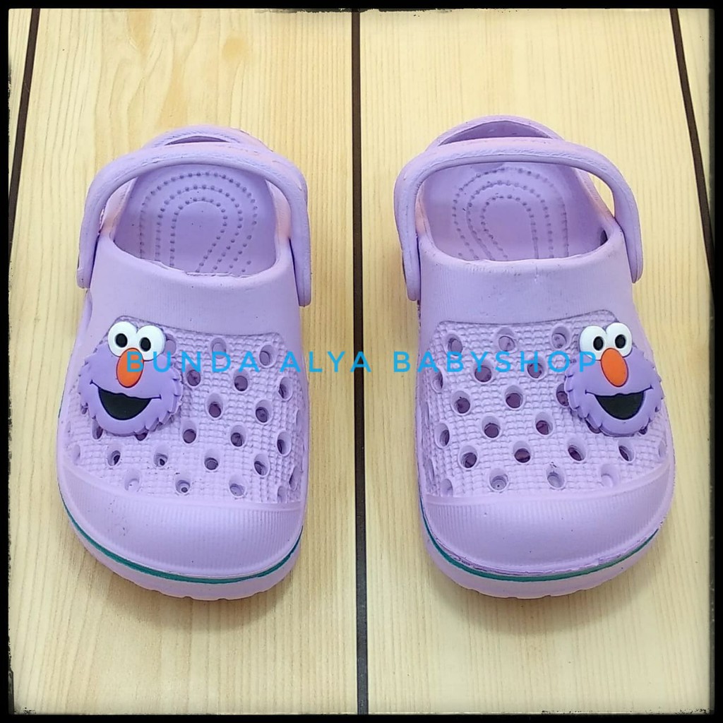 Sandal Anak Perempuan Karet Usia 6 Bulan 1 2 Tahun UNGU Lentur - Sendal Anak Cewek Motif Kartun Lucu Size 18 - 23