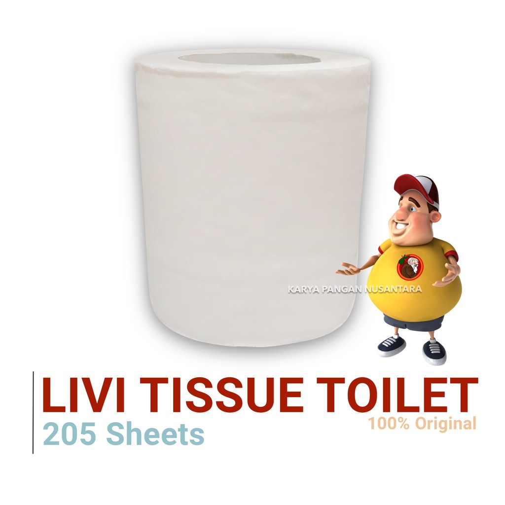 LIVI TISSUE ROLL ECO DUE 205S TISU LIVI TISSU TOILET 2 PLY ORIGINAL
