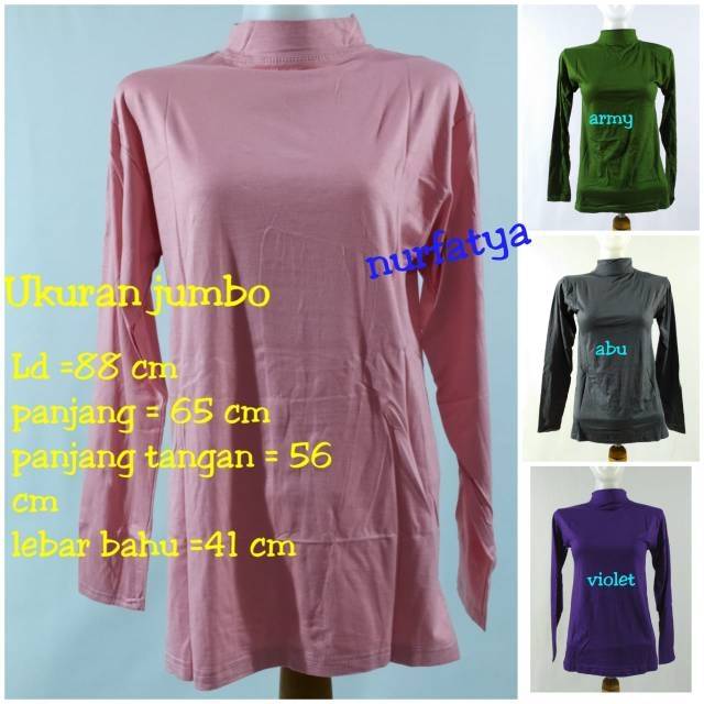 Manset Kaos Panjang Kerah Tinggi Bahan Rayon Ukuran Jumbo Manset Kaos Panjang Kerah Tinggi Bahan Rayon Ukuran Jumbo