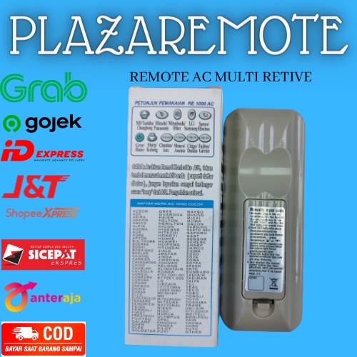 REMOTE AC SPLIT LOW WATT UNIVERSAL MULTI CHINA DLL RETIVE 1000