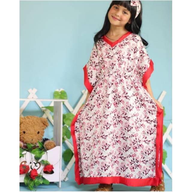 KAFTAN ANAK FLOWERKIDS(A337) - BAJU ANAK BUNGA / BAJU ANAK MURAH