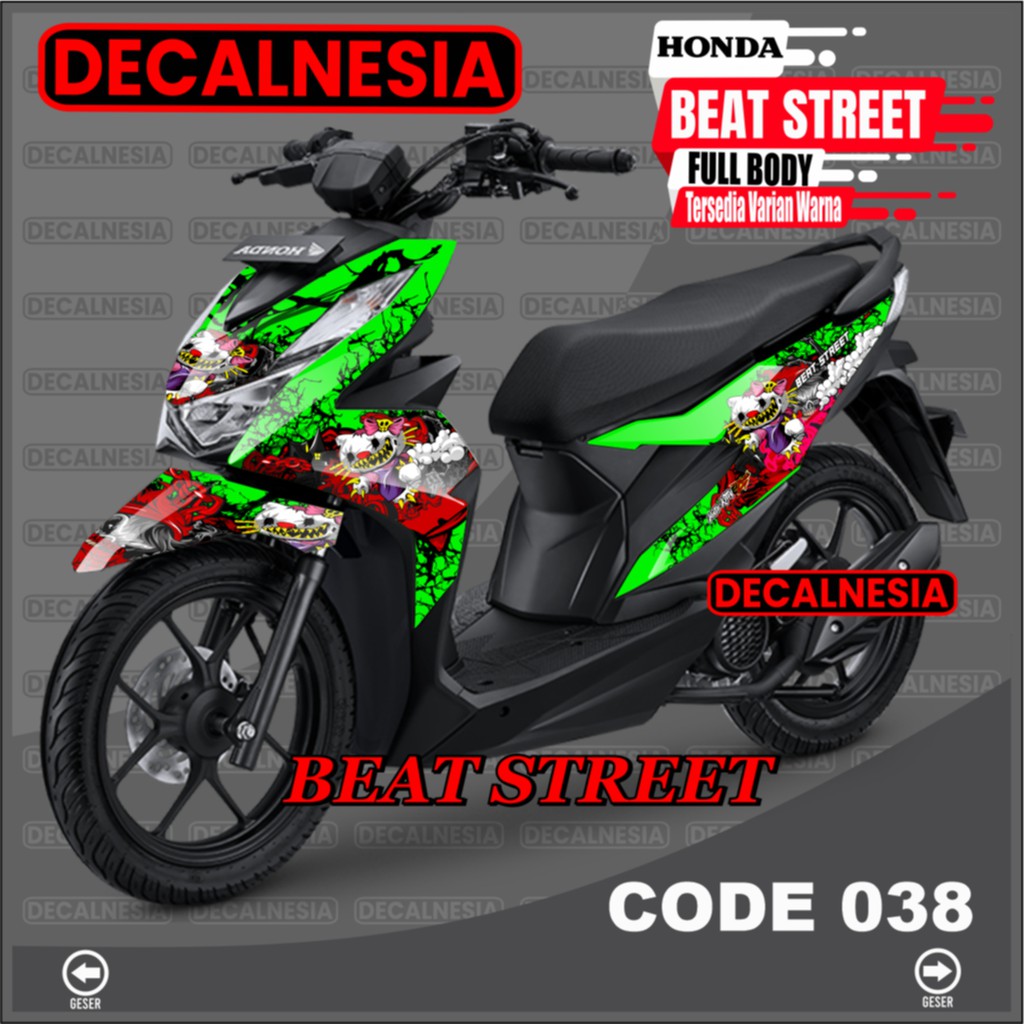 Decal Beat Street New 2021 2022 2023 Full Body Sticker Motor Racing Stiker Variasi Aksesoris 2020 C38