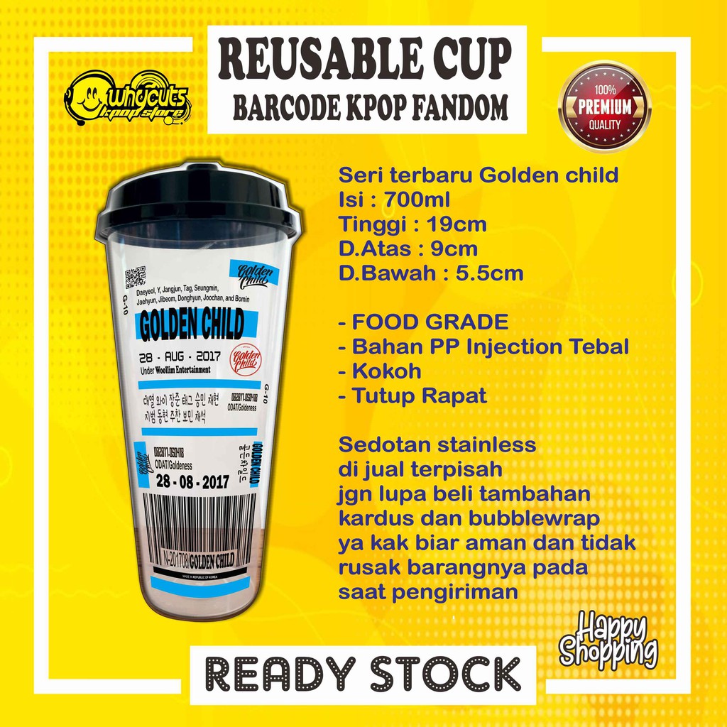 [WAJIB BACA DESKRIPSI PRODUK]REUSABLE CUP SHINee , Enhypen , DAY6 , AB6IX , GOLDEN CHILD