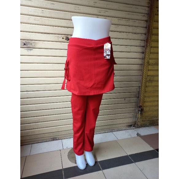 Baju Olahraga Sepeda Wanita Muslimah Setelan Baju Senam Tunik Aerobic Edisi Kemerdekaan Merah Putih