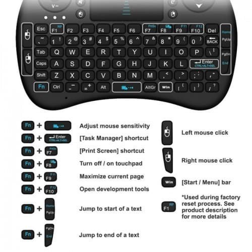 Mini keyboard Backlit Wirelless led