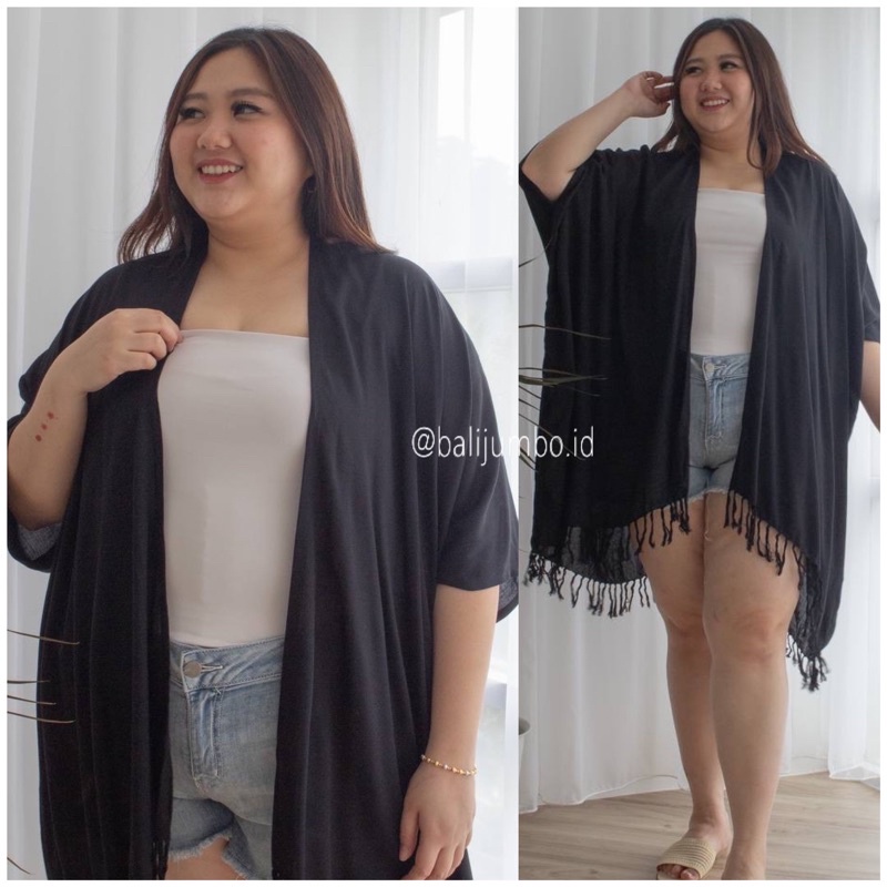 OUTER OUTERWEAR CARDIGAN KARDIGAN JUMBO BIG SIZE LD 200CM RAYON ADEM