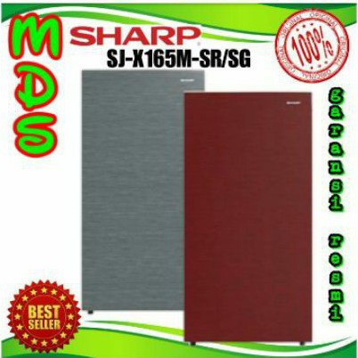 kulkas SHARP SJ-X165M-SR/SG Refrigerator lemari es garansi resmi
