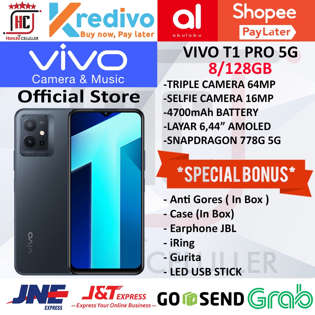 VIVO T1 PRO 5G 8/128 GB GARANSI RESMI VIVO INDONESIA