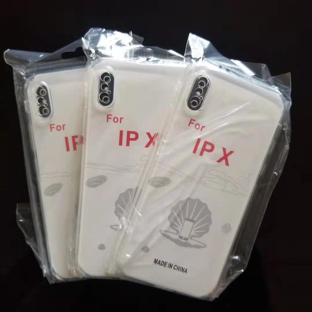 Softcase IPhone 13 12 11 Pro Max X XS 6 7 8 Transparan BeningCase IPhone Case silikon anti licin-lPhone X