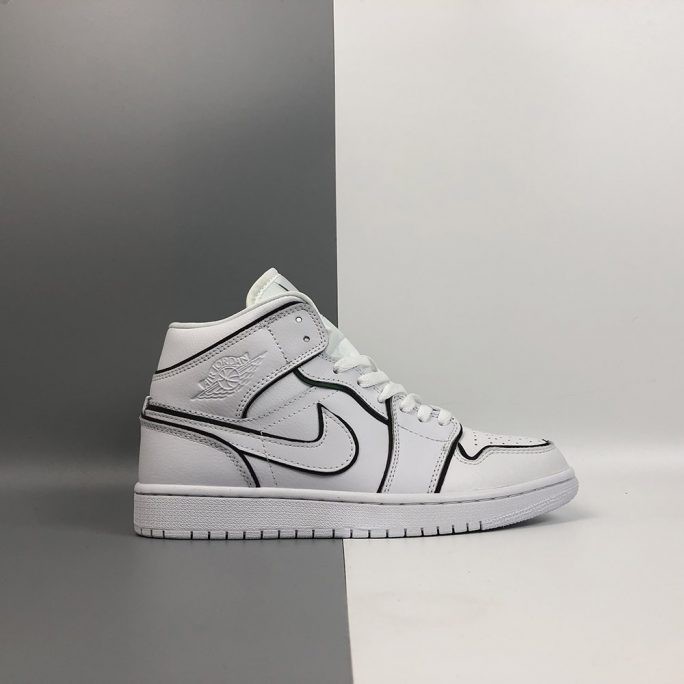 jordan 1 mid white reflective