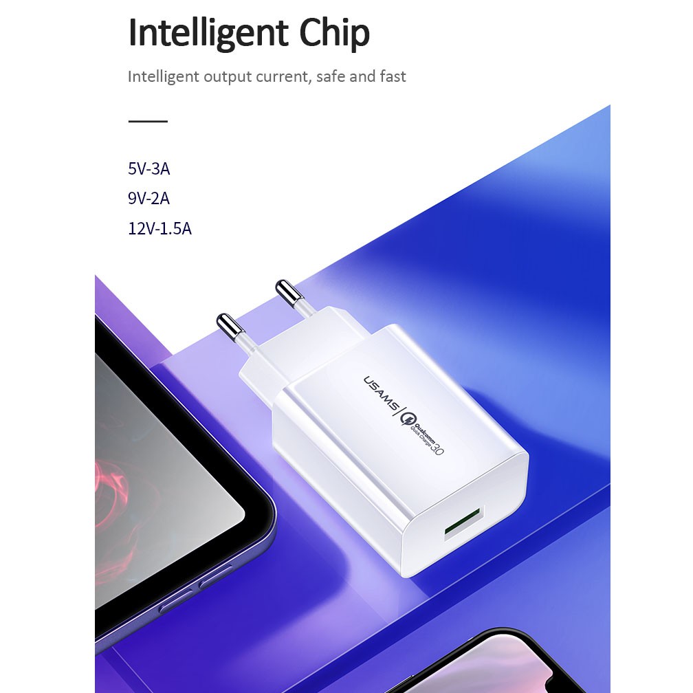 Baseus Kepala Charger Mini Dual USB Charger EU Plug Kepala Charger Fast Charger Single USB Wall Charger Fast Charging  ABS kabel charger Qualcomm Huawei/ Xiaomi/ Oppo/ Vivo/ Samsung / IPhone 11 12 13 Pro 7 6 Plus 6s 5s